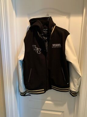 Vegas Golden Knights Black & White Varsity Jacket